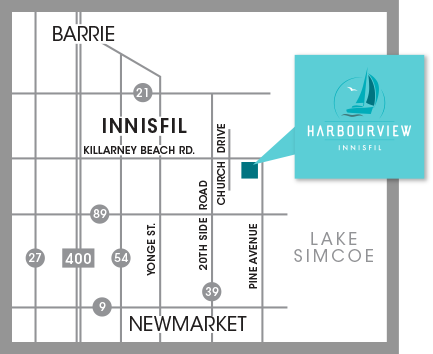 Innisfil New Homes Sales Office Location. Innisfil, ON